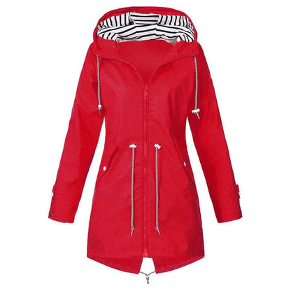 ZENDRA - Waterproof Long Raincoat for Women