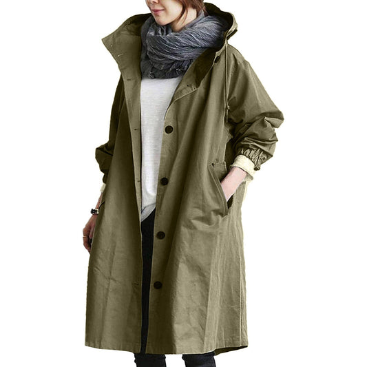 LIVARA – Stylish & Waterproof Long Raincoat for Women