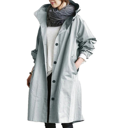 LIVARA – Stylish & Waterproof Long Raincoat for Women