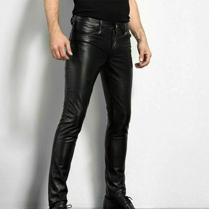 LEXOR - Black Leather Pants for Men