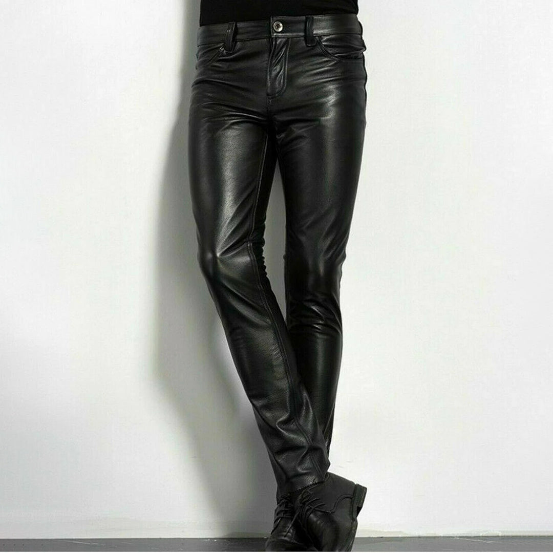 LEXOR - Black Leather Pants for Men