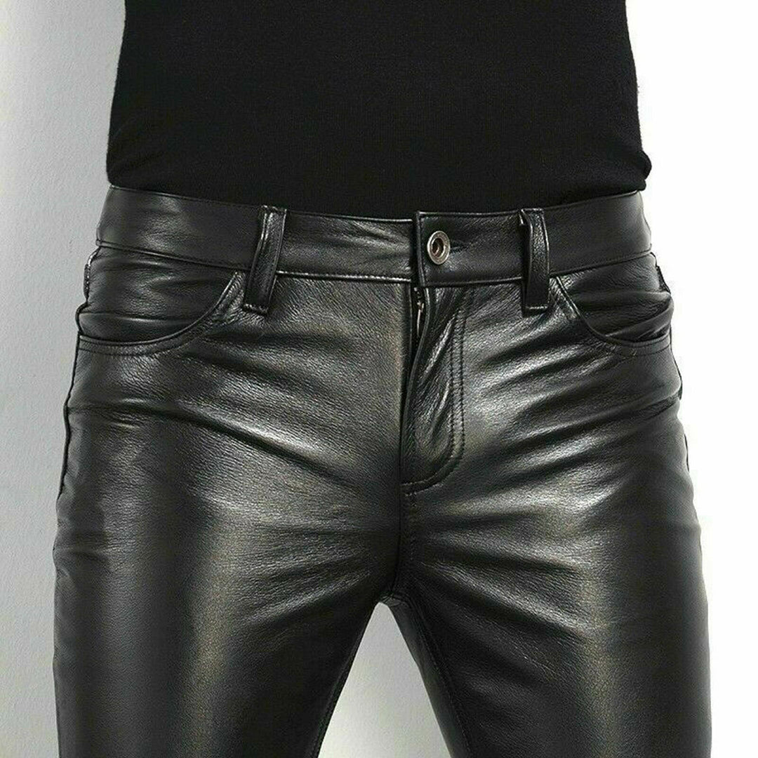 LEXOR - Black Leather Pants for Men