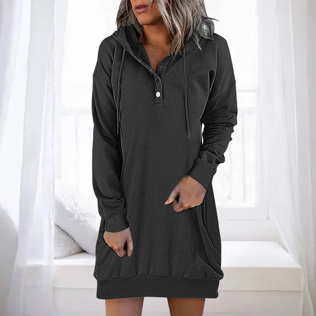 ADELIA – Casual Hoodie Dress for Women