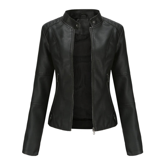 MILA - Modern PU Leather Jacket for Women