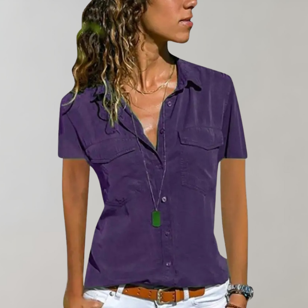 AURIELLE – Women's Short Sleeve Blouse