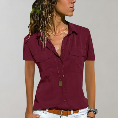 AURIELLE – Women's Short Sleeve Blouse