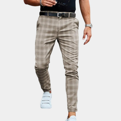 DELMO – Tailored Check Pants for Men