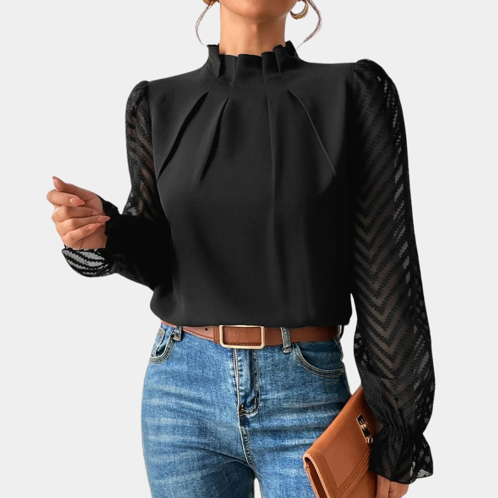 ALORA - Elegant Women's Long Sleeve Top for Everyday Style