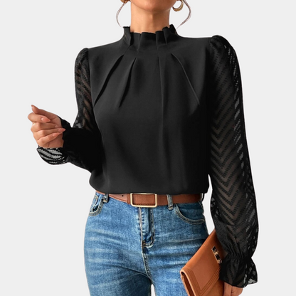 ALORA - Elegant Women's Long Sleeve Top for Everyday Style