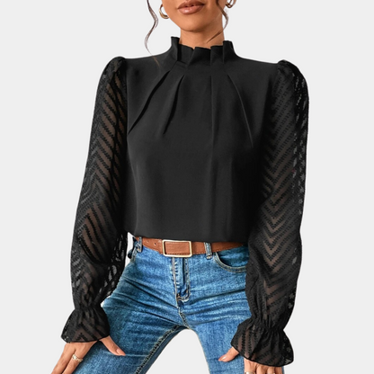 ALORA - Elegant Women's Long Sleeve Top for Everyday Style