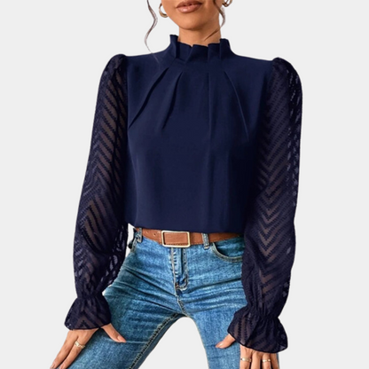 ALORA - Elegant Women's Long Sleeve Top for Everyday Style