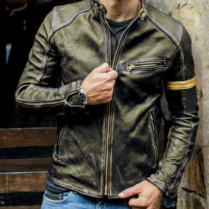 RENZO – Modern Zip-Up Denim Jacket for Men