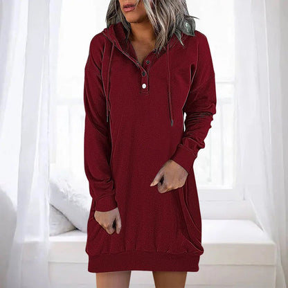 ADELIA – Casual Hoodie Dress for Women