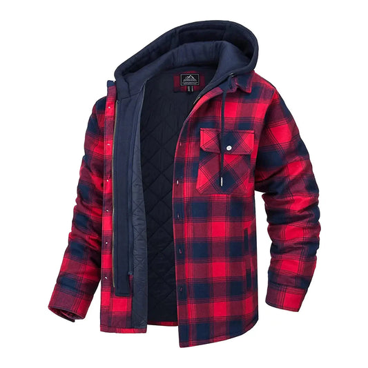 FIORENZO – Men's Stylish Checked Hooded Jacket