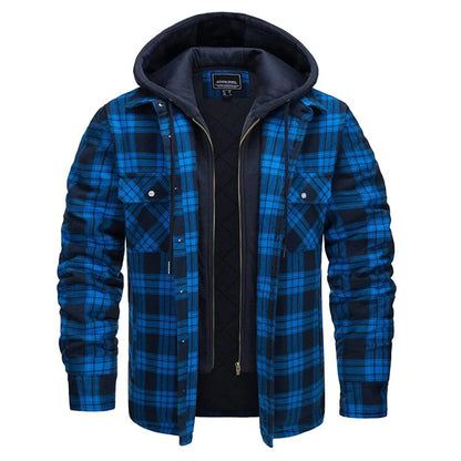 FIORENZO – Men's Stylish Checked Hooded Jacket