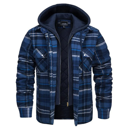 FIORENZO – Men's Stylish Checked Hooded Jacket