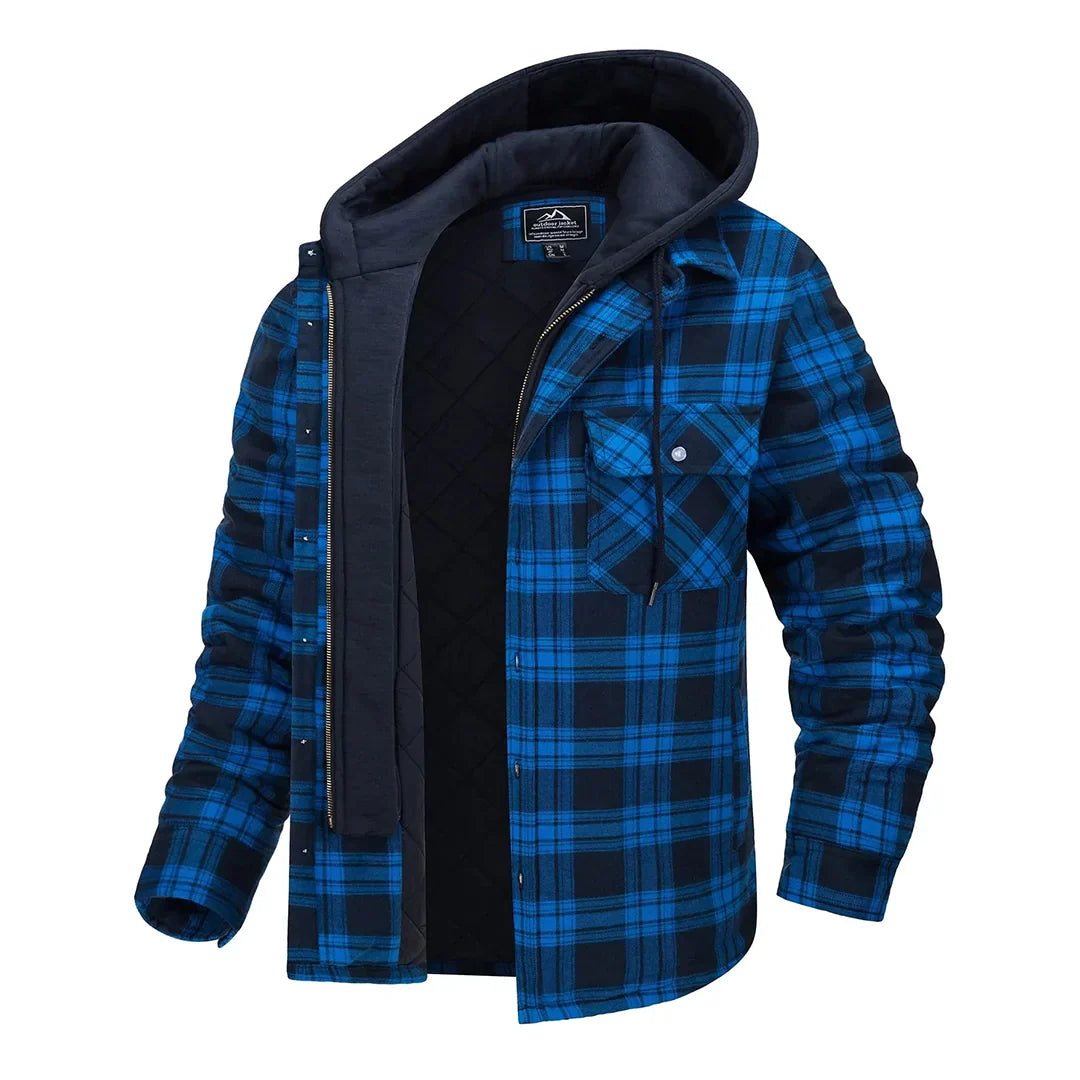 FIORENZO – Men's Stylish Checked Hooded Jacket