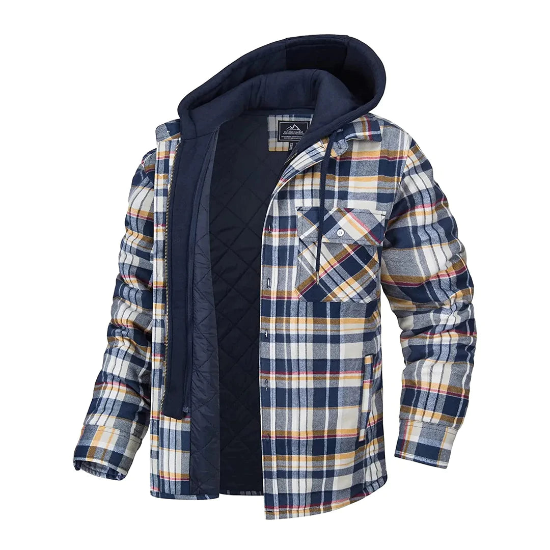 FIORENZO – Men's Stylish Checked Hooded Jacket