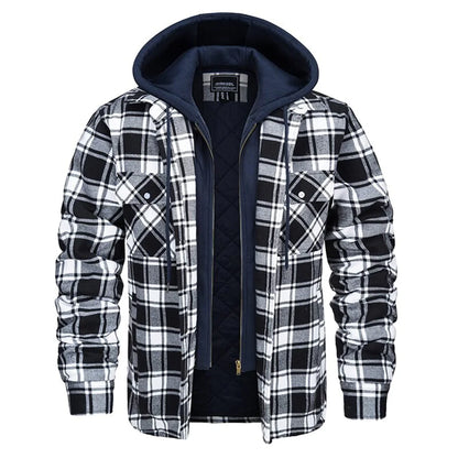 FIORENZO – Men's Stylish Checked Hooded Jacket