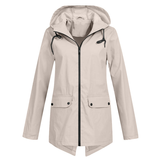 NOELLE – Long Hooded Raincoat for Women