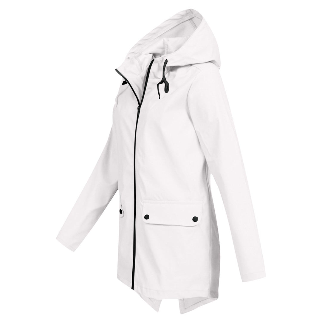 NOELLE – Long Hooded Raincoat for Women