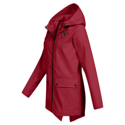 NOELLE – Long Hooded Raincoat for Women