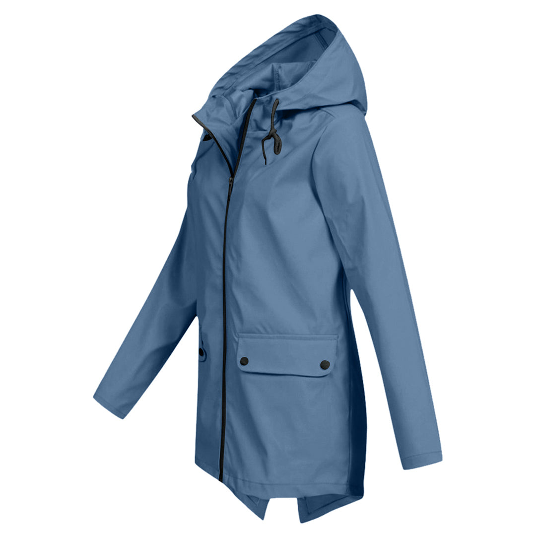 NOELLE – Long Hooded Raincoat for Women