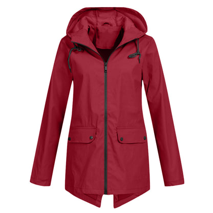 NOELLE – Long Hooded Raincoat for Women