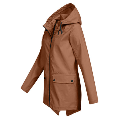 NOELLE – Long Hooded Raincoat for Women