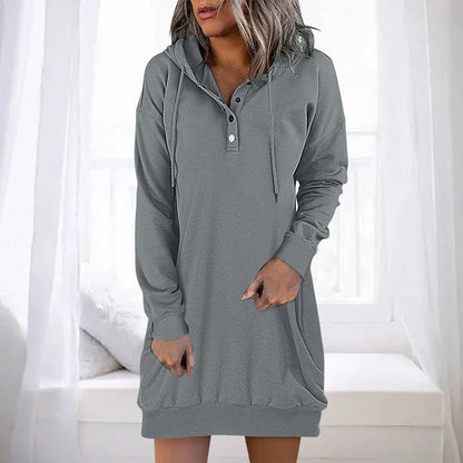 ADELIA – Casual Hoodie Dress for Women