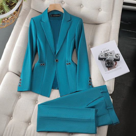 LAURENA – Elegant Blazer & Pants Set for Women