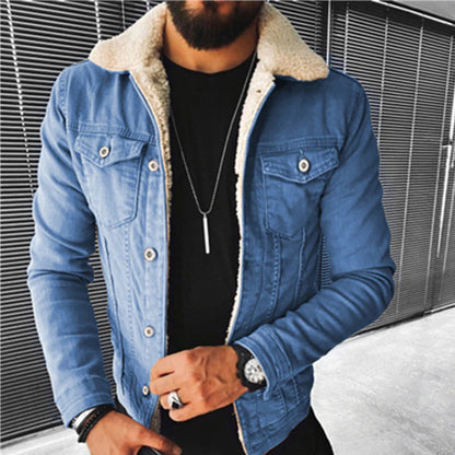 DENVER – Men's Denim Jacket with Faux Fur Lining