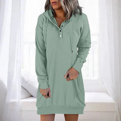 ADELIA – Casual Hoodie Dress for Women