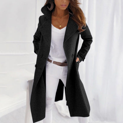 LUVIA – Women's Long Buttoned Coat