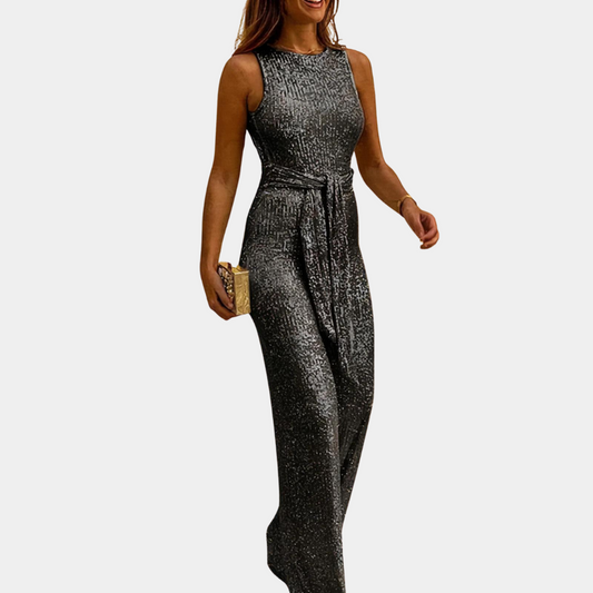 VAREL – Shimmering Glitter Jumpsuit for Women