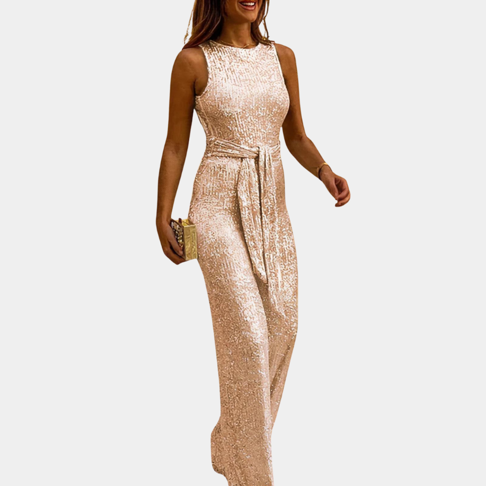 VAREL – Shimmering Glitter Jumpsuit for Women