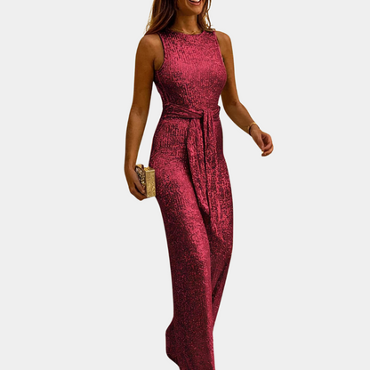 VAREL – Shimmering Glitter Jumpsuit for Women