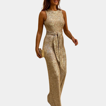 VAREL – Shimmering Glitter Jumpsuit for Women