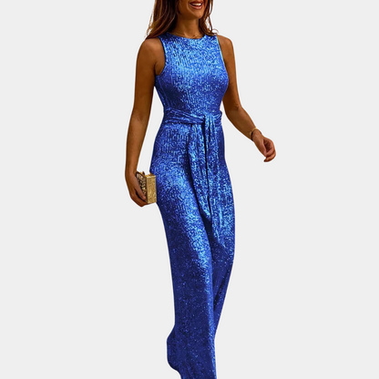 VAREL – Shimmering Glitter Jumpsuit for Women