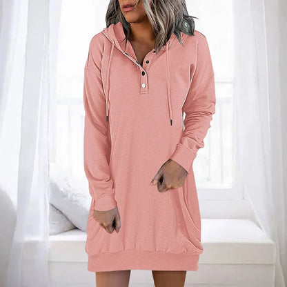 ADELIA – Casual Hoodie Dress for Women