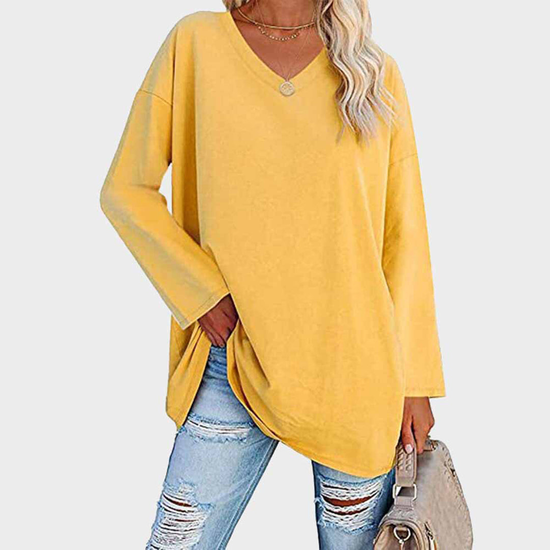 AZELIA – Elegant Long Sleeve Top for Women