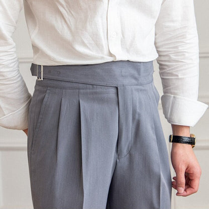 VEXAR - High-Waist Buckle Pants for Men