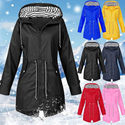 ZENDRA - Waterproof Long Raincoat for Women